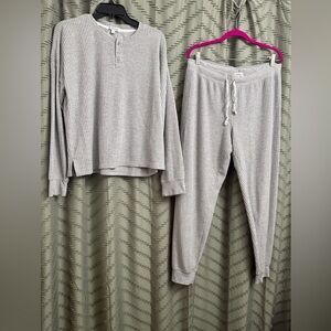 PJ Salvage Light grey Knit Jogger Set/Lounge Set size L